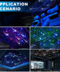 Headliner Kit With Four Color Fiber Optic Lights And Two In One Light Engine For Your Car Interior Glow Up installed in cars and room