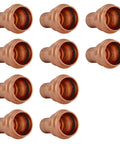 Three Quarters Inch Copper PEX Crimp to Copper Pipe and PEX Pipe Press Fitting Adapter Kit 10 pack showing lead free copper