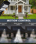 Super Bright 200W Solar Street Lights Outdoor With Motion Sensor Dusk to Dawn Waterproof Flood Lights demonstrating motion control