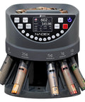 Dead On Coin Sorter And Counter Wrapper Machine With Rapid Sorting Functions handles all US currency denominations in a compact design.