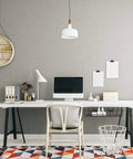 Modern workspace with Under Desk Cable Management Tray 2 Pack Heavy Duty Metal Wire Cord Organizer installed under a white desk.