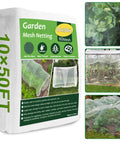 Ultra Fine Garden Netting 10x50ft Insect Barrier For Raised Beds And Crops, Mosquito And Bird Protection, 0.8mm x 1mm Mesh