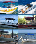 Boats with bimini tops showing Two Hook Adjustable Bimini Boat Top Straps 23 To 60 Inches With Stainless Steel Heavy Duty Snap Hooks Nylon Canopy Straps Marine Grade Black Pack Of 2 Durable Marine Grade Nylon Straps For Heavy Duty Outdoor Marine Use And Bimini Tops