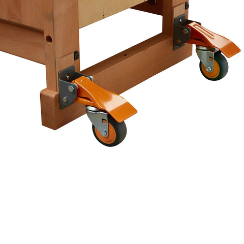 Drop Dead Heavy Workbench Caster Wheel Kit With Four Smooth Rolling Swivel Wheels And Flat Out Tough Rubber Tires For Easy Shop Floor Mobility And Bulletproof Six Two Zero Pound Capacity