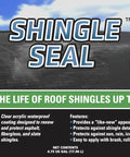 Heavy Duty Clear Acrylic Roof Coating For Asphalt Shingles And Slate Sealer Waterproof Shield 4.75 Gallon being applied on shingles.