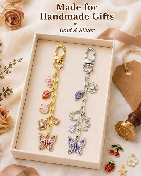 30 Piece Silver Keychain Making Kit With Swivel Snap Hooks And Lobster Clasps, Includes 4.13 Inch Chains And Bonus Extender Chain