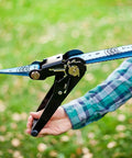 Close-up of the ratchet tension system from the 60 Feet Slackline Kit With Tree Guards, Carry Bag, And Easy Setup For Family Fun, Kids And Adults.