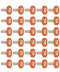 30Pcs M6x1 Aluminum Alloy Bumper Mudguard Screws Set Bold Orange Universal Car And Motorcycle Dress Up Bolts For Bumpers Headlights License Plates And Engine Bay Accessories