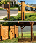 Heavy Duty Fence Post Repair Kit With Rock Solid H Shaped Ground Spikes And Rust Proof Steel Anchors for mailbox and fence posts.