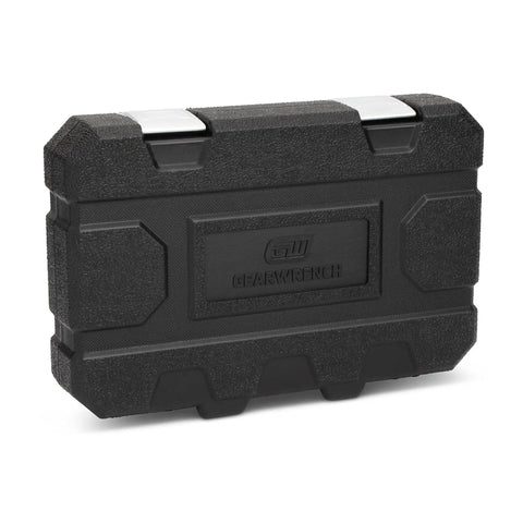 Closed carrying case for 48 Piece Quarter Inch Drive 6 Point Impact Socket Set Standard And Deep SAE And Metric