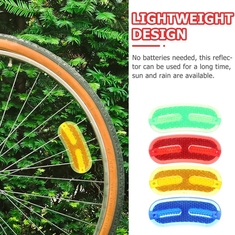20 Pack Bike Wheel Reflectors For Spokes, Compact Replaceable Reflective Signs, Lightweight Bicycle Safety Gear for Night Riding on bicycle wheel