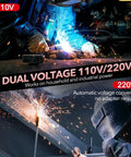 255A MMA Welder Dual Voltage 110V To 220V Portable Arc Welding Machine With IGBT Digital Display Hot Start For Stick Electrode Welding Your Go To Workhorse For Outdoor Repairs Farm And Home DIY in use.