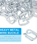 25 Pack Galvanized Steel Cord Strapping Buckles 32mm Wide For Packaging And Shipping, Heavy Duty Wire Buckles, rust resistant