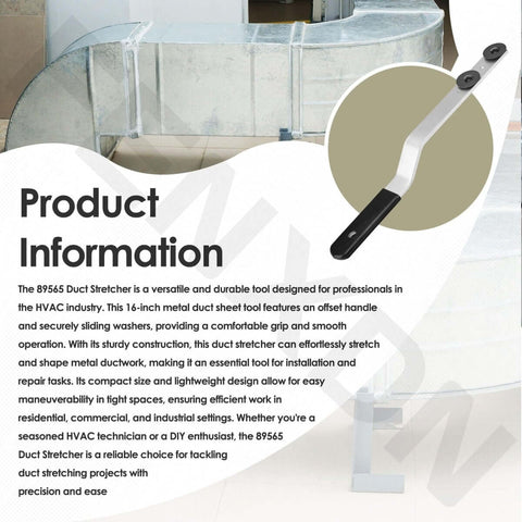 16 Inch Duct Stretcher Tool For HVAC Ductwork Alignment With Offset Handle And Sliding Washers, product comparison image