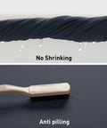 Close-up of Mens Polo Shirt Short Sleeve Sporty Polo fabric showing water resistance and a brush indicating anti-pilling feature.