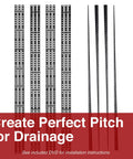 Standard Shower Floor Kit With Pre Pitch System No Brainer Setup Weep Protector Pan Liner Shower Drain Quick Pitch Installation DVD Kirb Perfect Components frame and rods