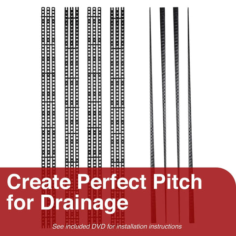 Standard Shower Floor Kit With Pre Pitch System No Brainer Setup Weep Protector Pan Liner Shower Drain Quick Pitch Installation DVD Kirb Perfect Components frame and rods