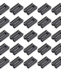 Top view of 80-piece 14 Pin DIP IC Socket Adapter Kit with 2.54mm pitch for breadboard projects and PCB design, arranged in grid.