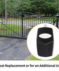 Multi Code Gate Opener Remote 300 MHz With 10 Dip Switches Replacement Clicker in front of a driveway gate