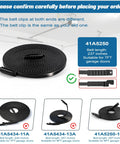 237 Inch Whisper Drive Belt for 7ft Garage Doors Replacement with belt clips, showing compatibility and correct installation.