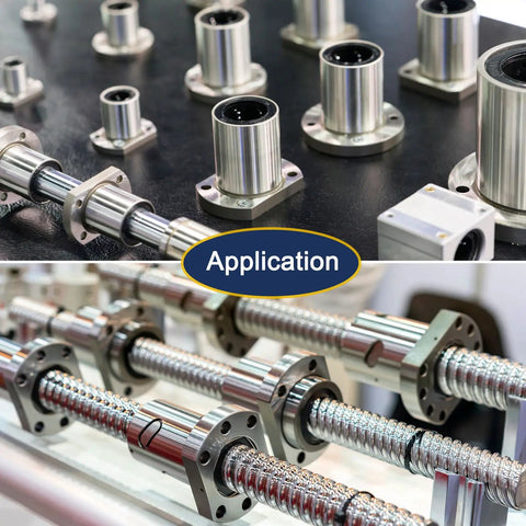 LMK13-UU Linear Ball Bearings 13mm Bore 23mm OD 32mm Length Round Flange Nickel Plated With Screws application setup