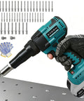 Beefed Up Cordless Rivet Gun With Brushless Power Automatic Pop Rivet Tool For 18V Max Batteries High Torque Performance