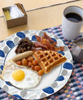 Big 10 Inch Disposable Paper Plates Pack, 140 Count, Perfect For Family Gatherings, Parties, Picnics And Everyday Use, Easy Cleanup No Mess Dinnerware featuring breakfast.