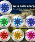 Solar Ground Lights 8 Pack Multicolor LED Pathway Lights For Outdoor Garden And Lawn, Color Changing Landscape Stakes