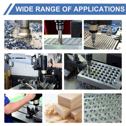 Wide range of applications for High Power Electric Touch Tapping Machine With 1200W Servo Motor in metal and wood.