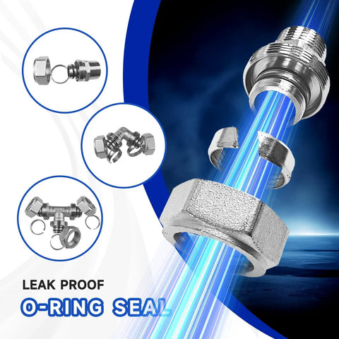 Heavy Duty Compressed Air Line Kit 3/4 Inch By 100 To 300 Feet Triple Layer HDPE Aluminum HDPE Piping O-Ring seal components.