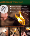 Survival Fire Starter Kit With Ferro Rod And Magnesium Fire Starter, Compact Stove, Flint And Steel For Outdoor Use