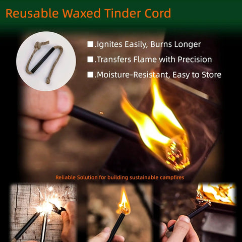 Survival Fire Starter Kit With Ferro Rod And Magnesium Fire Starter, Compact Stove, Flint And Steel For Outdoor Use