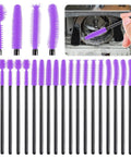 Deep Cleaning Kit For Sewing Machines With Reusable Silicone Bristle Brushes That Reach Every Nook And Cranny, 20 Pack Purple