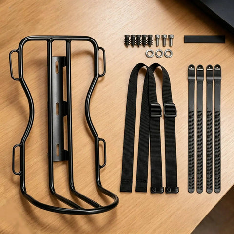 All Weather Waterproof Bike Fork Bag For Bikepacking With Roll Top Closure And Heat Sealed Seams Front Pannier hardware kit