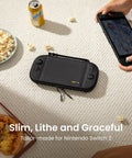 Must-Have Slim Carrying Case For Nintendo Switch 2 Model 2025 on a carpet beside popcorn and soda can