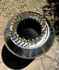 Fire Pit Accessory Conversion Kit To Turn Bonfire Into A Grill For Backyard Grillin Sessions With 28 Kababs Ready To Grill And Easy Skewer Setup For Smoky Flavor.