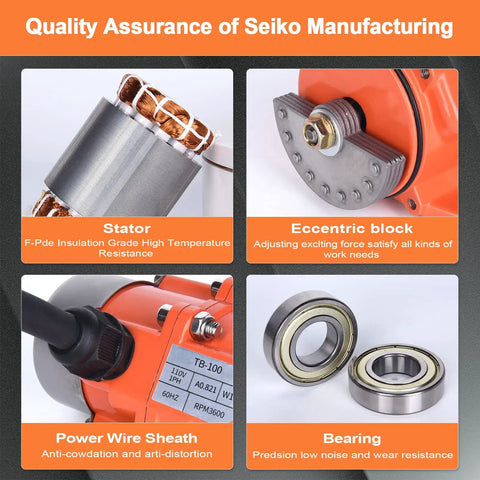 Components of Powerful 100W Single Phase Concrete Vibrator Motor 110V 3600 RPM Aluminum Alloy Vibration Motor For Sand Shaker Tables