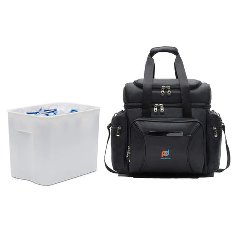 Beefy Extra Large Cooler Bag With Leakproof Hard Liner Bucket 14 By 13 By 9 And A Half Inches Black Polyester 1680D Fabric