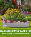 Two Pack Metal Raised Garden Bed 4x2x1ft Galvanized Planter Box For Backyard Veggies And Flowers Open Bottom Drainage Design