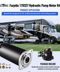Heavy Duty Tough As Nails Hydraulic Pump Motor For Unidirectional RV Leveling Power Units With 12V DC Operation Includes 150A Solenoid Relay Four Terminal Switch Compatible With 179327 045179327 414850