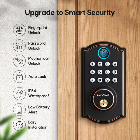 No Hassle Fingerprint Door Lock With Smooth Keyless Entry Deadbolt For Front Door Solid Home Security Holds One Hundred Fingerprints Fifty Codes And Two Spare Keys For A Quick Snap Install