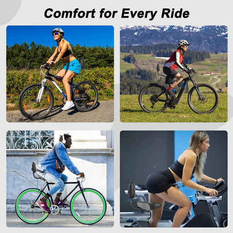 Oversized Bike Seat With Adjustable Backrest For Bicycles Tricycles And Exercise Bikes 12 By 12 Padded Saddle in use