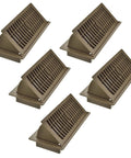 Plastic Pop Up Floor And Ceiling Register Deflector Kit, Tan, 5 Pack, High Impact Polystyrene, Rust Proof And Scratch Resistant