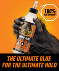 Sasquatch holding Ultimate Waterproof Wood Glue For Indoor And Outdoor Projects Pack Of 2 Natural Wood Color 18 Ounce Each