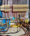 Two Set Ground Bar Kit With Ten Terminal Positions And Aluminum Ground Lug Bar For Electrical Connections, Heavy Duty Grounding Lugs installed in a distribution board