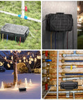 IP54 Splash Proof Outdoor Electrical Box Cover For Power Strips And Holiday Lights, Weatherproof Extension Cord Box, Black, Large