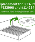 Replacement Crescent Nut for IKEA part #122998 and #114254, heavy duty spare hardware for bed frames.