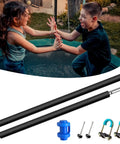 Universal Trampoline Pole Replacement featuring heavy duty enclosure straight poles and accessories for 8 to 16 ft frames.