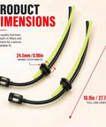 Two fuel lines with grommets from Five Pack 2 Hole Fuel Tank Grommet Kit With Fuel Line Filter Assembly And Primer Bulb