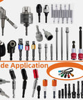 Assorted Aluminum Alloy Quarter Inch Hex Shank Screwdriver Bits Holder Extension Bar For Drill And Nut Driver set